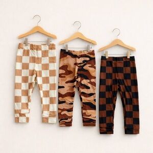 Rebel Bro - Ribbed Bamboo Leggings (3 Pack) - Rust Classics